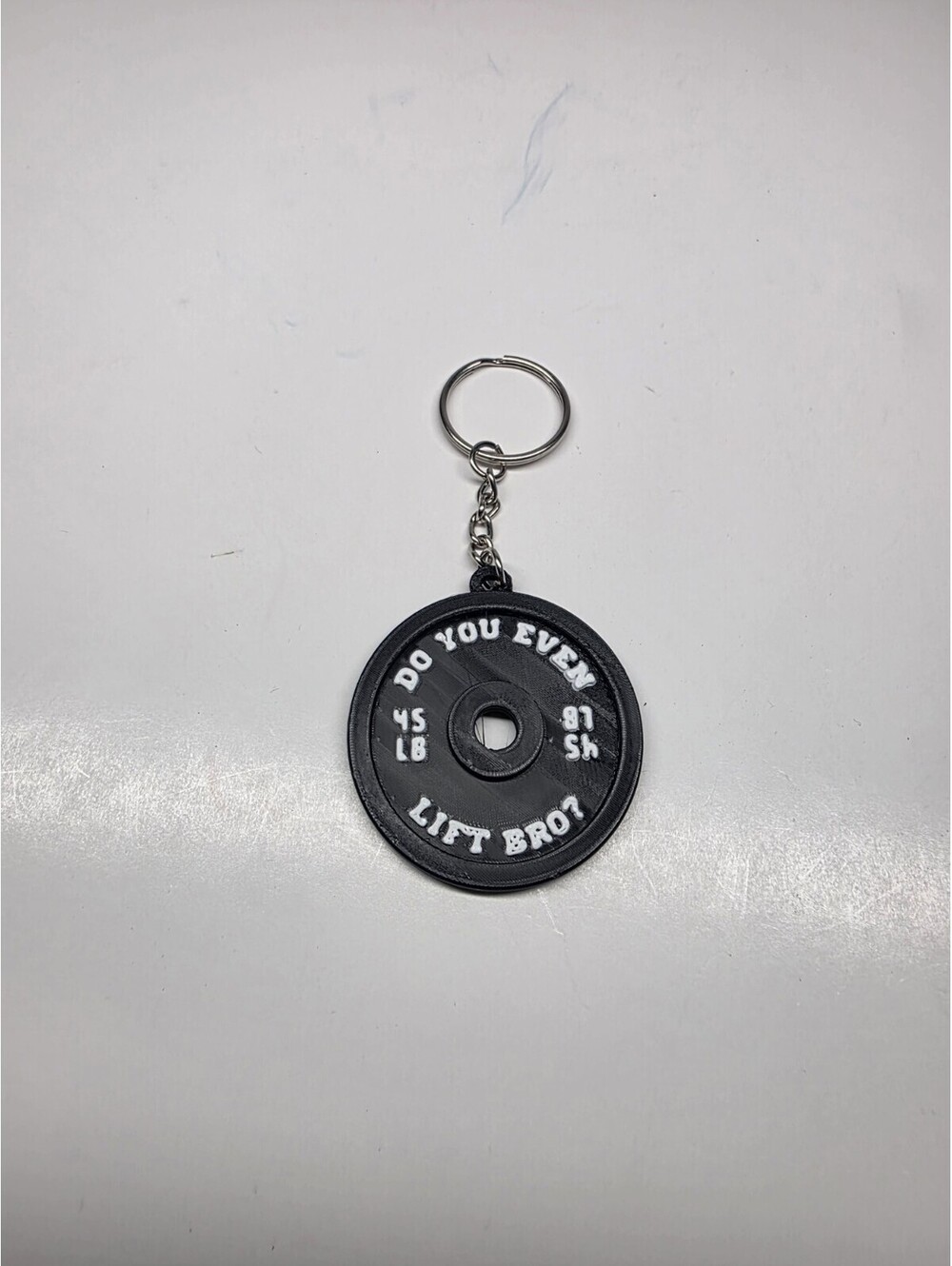 Weight Plate 3D Printed Keychain | Do You Even Lift Bro?